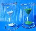 Crystal glass hourglass