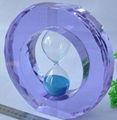 Crystal glass hourglass