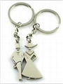 Lovers key chain, alloy key chain, metal key chain