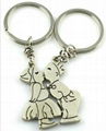 Lovers key chain, alloy key chain, metal key chain