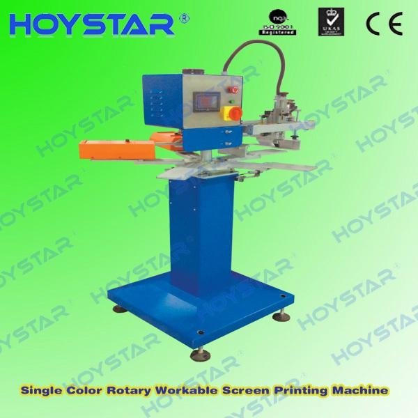 single color rotary screen printing machine for t-shirt neck label