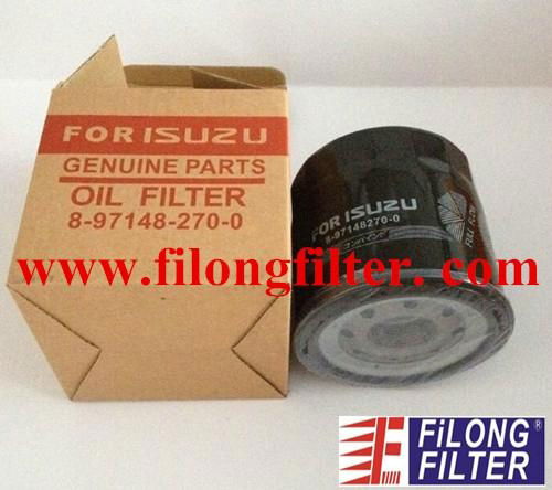 FILONG FOR ISUZU Oil Filter 8-97148270-0  8971482700 8-97148270-0 8971482700 8-97148270-0  8-9714-8270-0  8971482700 8-97148270-0 8971482700,8-97096777-0,WP1240