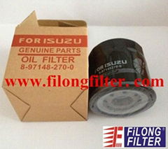 FILONG FOR ISUZU Oil Filter 8-97148270-0  8971482700 8-97148270-0 8-97096777-0 