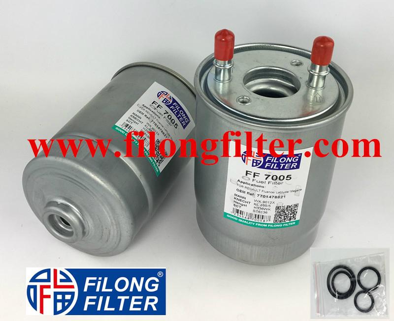 FILONG For RENAULT Fuel Filter 7701478821 8201046788 WK9012X KL485/5D P10669 H336WK FILONG Filter FF-7005 	164006435R, 164009384R, 7701070647, 7701478821, 7701479305, 8200671525, 8200671526, 8201010955, 8201010956, 8201015125, 8201015126, 8201046788, 8201188493 PP988/2  P10669  H336WK ELG5400   FCS770  ST6136　Fuel Filter Manufacturers in china,Fuel Filter factory in china,,Fuel filters manufactory in china,China Fuel filter supplier,Diesel Filter Manufacturers in china,Diesel Filter factory in china,,Diesel filters manufactory in china,China Diesel filter supplier,