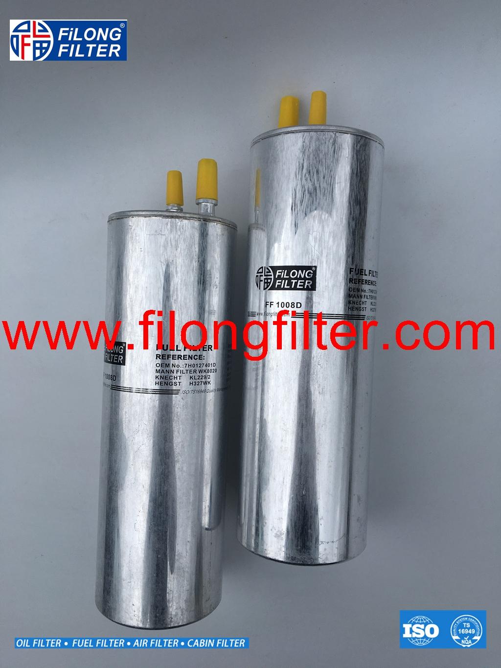 FILONG Manufactory FILONG Automotive Filters FF-1008D,7H0127401D, WK8020,KL229/2，PP985/1，P10758，H327WK，ST6141