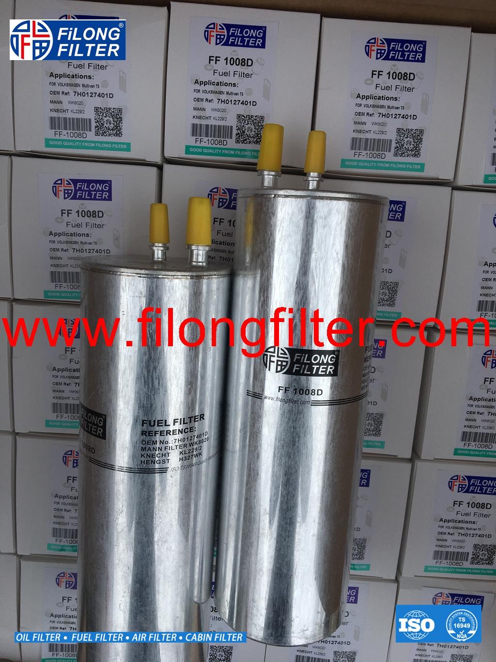 FILONG Manufactory FILONG Automotive Filters FF-1008D,7H0127401D, WK8020,KL229/2，PP985/1，P10758，H327WK，ST6141