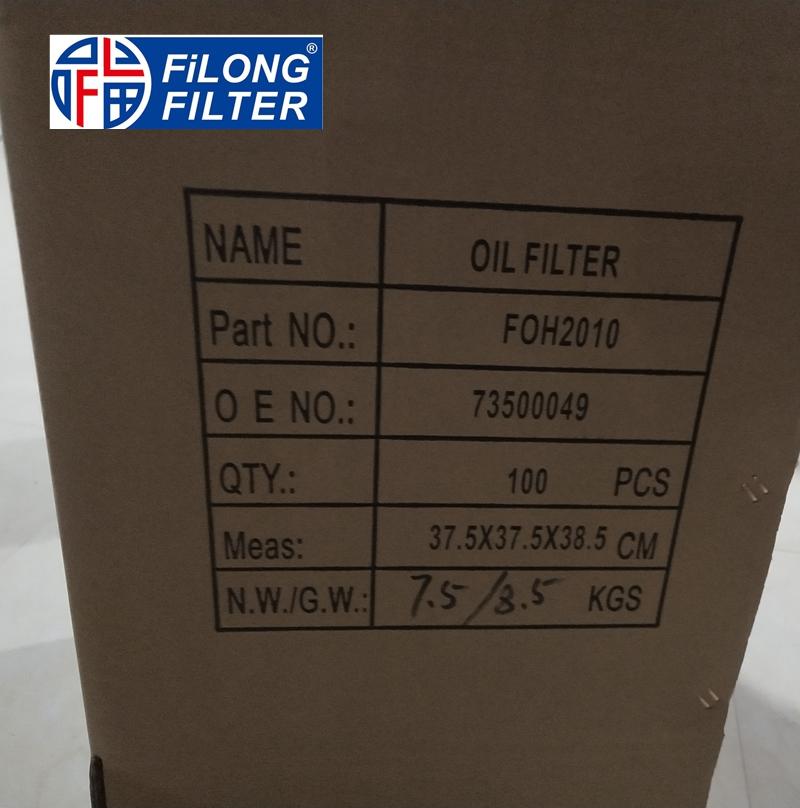 FILONG Manufactory FILONG Oil Filters 73500049 5650342 HU713/1X OX371D E60HD110 CH9713ECO  FILONG FOH-2010 For FIAT