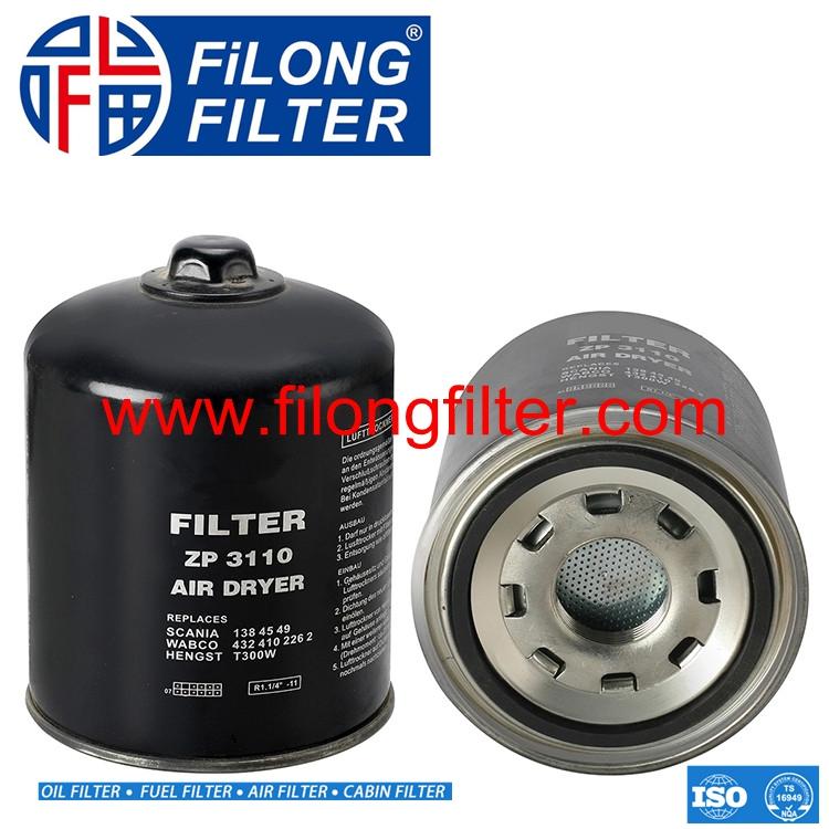 FILONG Factory Manufacturing Truck Air Dryer  Air Dryer 1384549/1455253 4324102262/432 410 2232/4324109272 HENGST T300W MANN TB 1394/3X WABCO Air dryer (WBACC-05) 