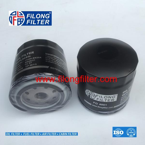 FILONG Manufactory Oil Filter FO-4001 W920/21  5940899 60507080 	210101012005 210501012005 15208BN300 15208BN30A 15208-BN30A PH2809 SM102