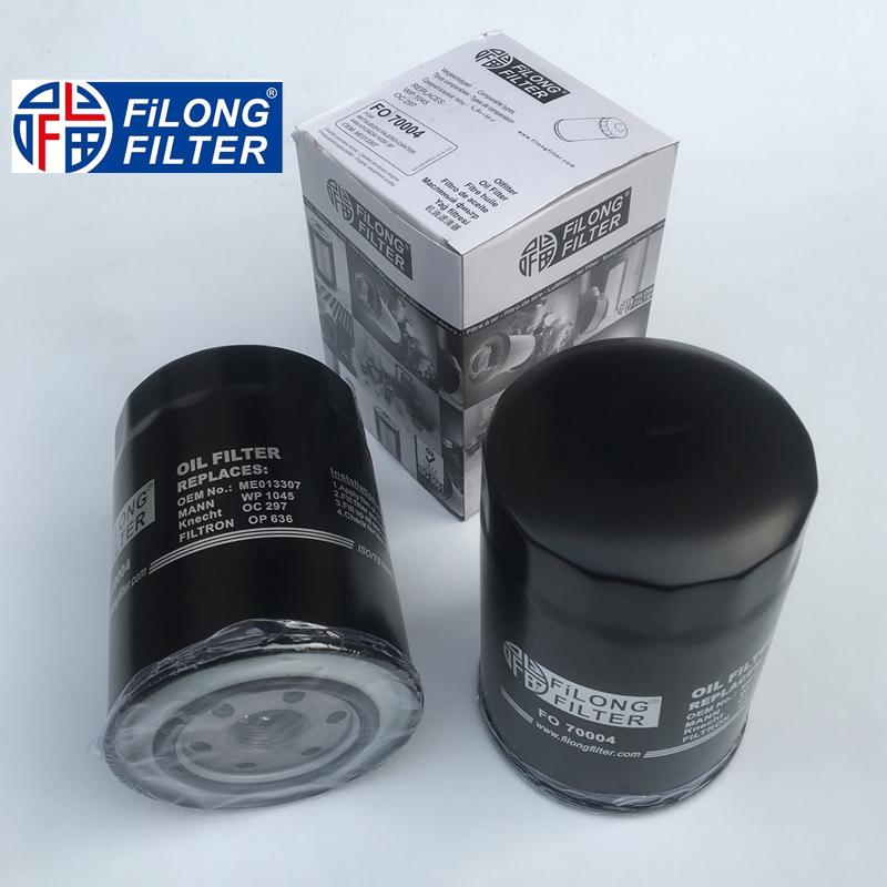 FILONG Manufactory Oil Filter FO-70004 ME013307 ME013343 ME201871  WP1045 OC297 1230A046 ME215002 OP587/2 OP636 PH5529 PH5586 H96W03 SK810