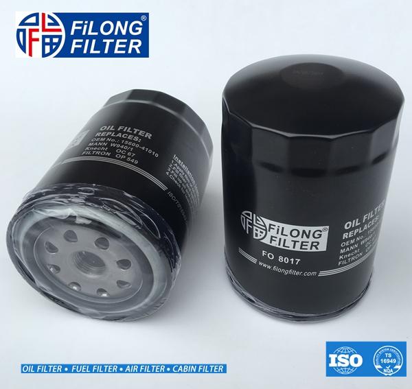 FILONG Manufactory Oil filter FO-8017 15600-41010 W940/1 1560041010  W940/35 W940/47 W940/81 W940/1 H17W01  H17W02 H17W03 PH28032 PH2850  PH2881 PH2996A OP580/8 OP588/2 OP675 1150100381, 1520832255, 1520865002, 1520865011, 1560020560, 1560020571, 1560040010, 1560041010, 1560041020, 1560041040, 1560044010, 1560050010, 156007600371, 1560087320, 156012055071, 1560120560, 1560130010, 1560141010, 1560144010, 156014401083, 156017810171, 1560196101, 1560A41010, 1650041020, 90915TD004 90915-TD004 