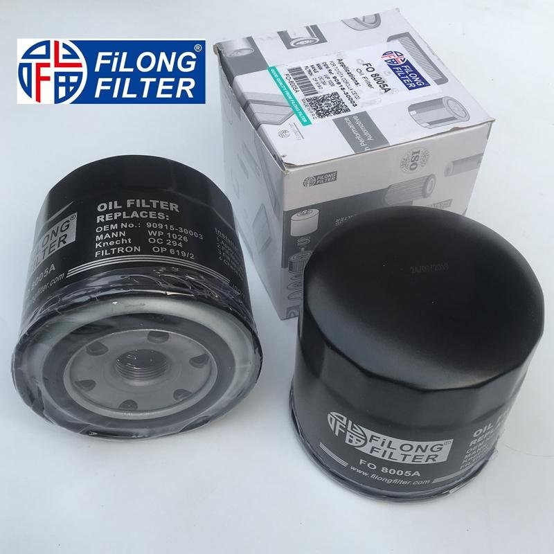 FILONG Manufactory Oili Filter for FO-8005 90915-30001 90915-03003 0415203003, 1560064020, 9091503003, 9091530001 90915300018T 90915-300018T OP619 PH5124 H96W02  WP914/80 OC286 	LS893 SK805