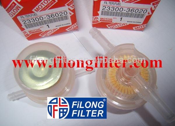 FILONG Transparent material For TOYOTA  Fuel filter 23300-36020 23300-34100   