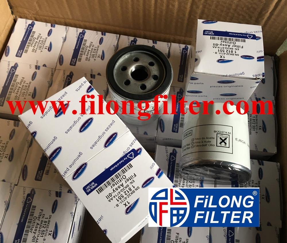 FILONG Manufactory For FORD Oil filter BK2Q-6714-AA EJ6GA1448 BK2Z-6731-B W7008 