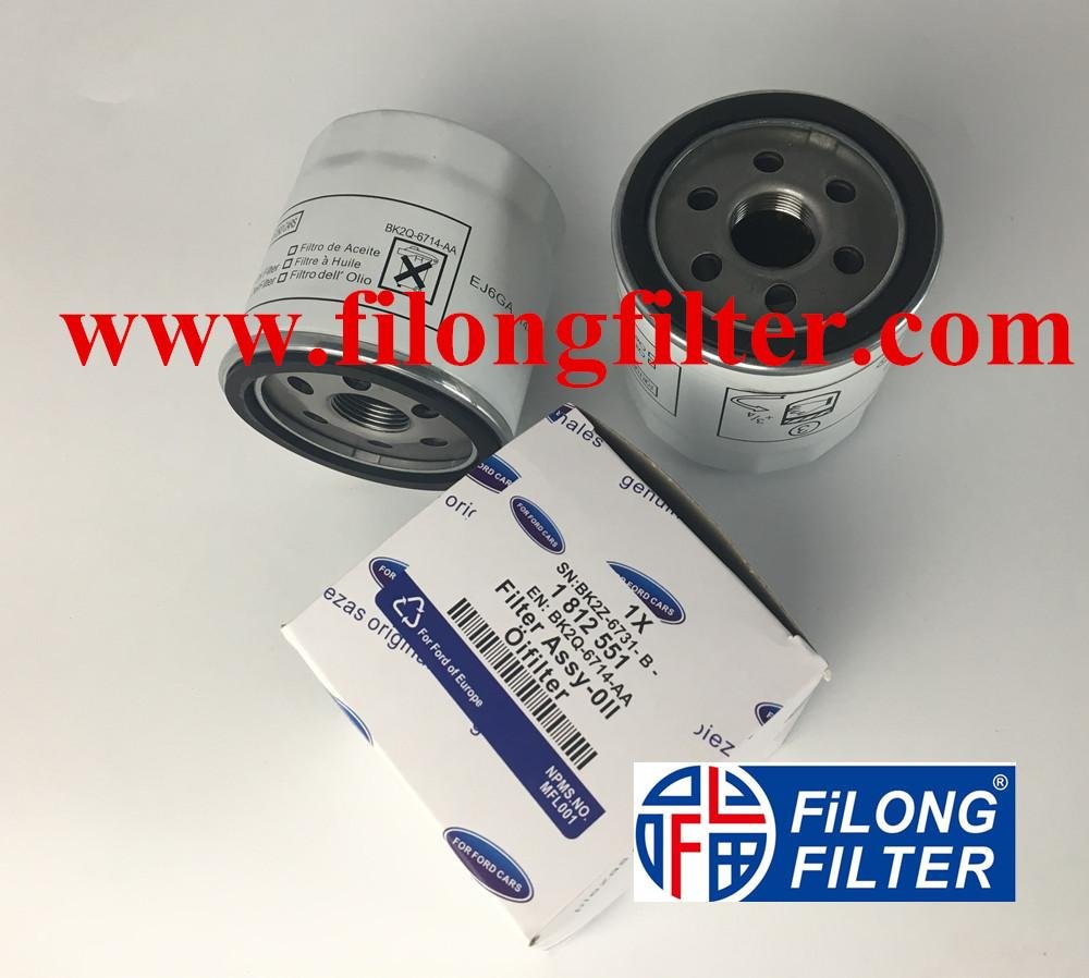 FILONG Manufactory For FORD Oil filter BK2Q-6714-AA EJ6GA1448 BK2Z-6731-B W7008  2