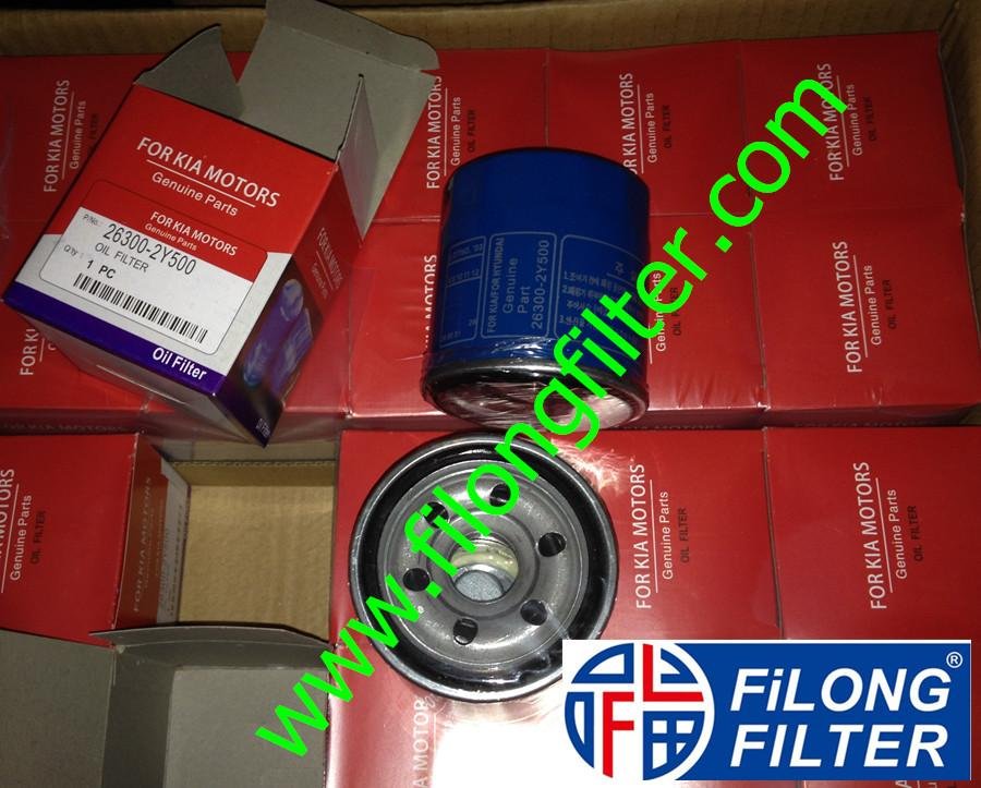 FILONG Manufactory For HYUNDA Oil filter 26300-2Y500 26300-02500 