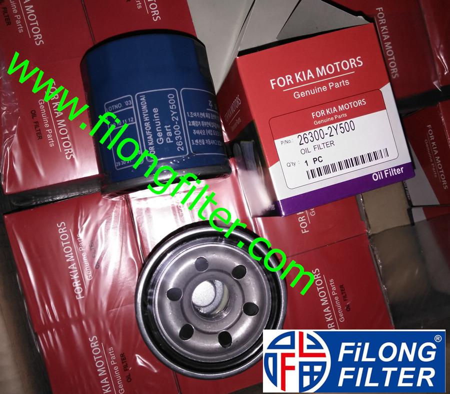 FILONG Manufactory For HYUNDA Oil filter  For KIA Oil filter  26300-2Y500 26300-02500 