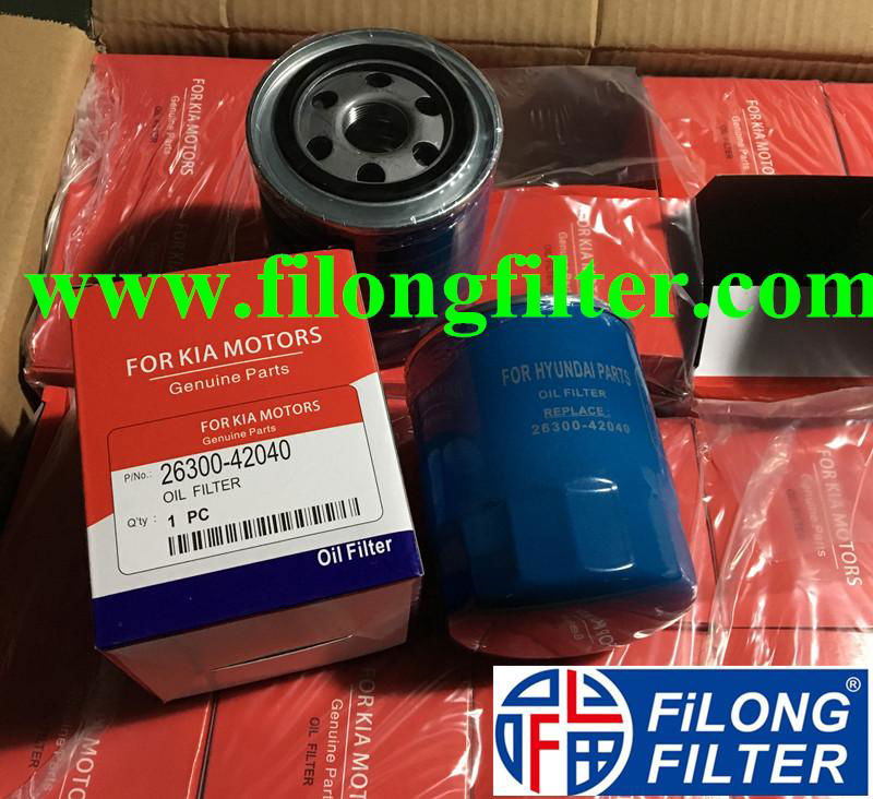 FILONG Manufactory For HYUNDA Oil filter  26300-42040 26300-42010 26330-4X000  