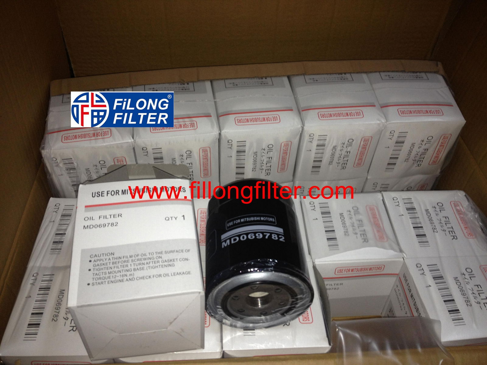 FILONG Manufactory For Mitsubishi Oil filter MD069782 WP928/81 OC274 1230A045 3