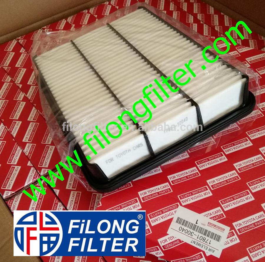 FILONG Manufactory For TOYOTA Air filter 	17801-07010, 17801-07101, 1780130040, 17801-30080, 17801-50040  AP143/2, AP143/3, AP1433 CA8918 C31007, C32005  SB926