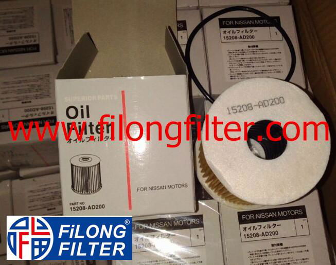 FILONG Manufactory For NISSAN Oil filter  152085M300, 15208AD200, 15208AD20A, 15208AD300, 15208BN31A  OE669 CH9432ECO E23HD81 HU819/1x   OX192D, OX192DECO 	L333  	SH4763, SH4763P