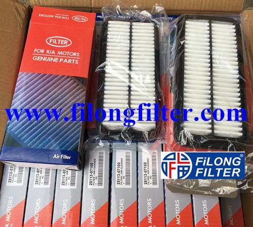 FILONG Manufactory For KIA Air filter 28113-07100 2811307100  C2617 LX2865 AP182/7 E687L 	CA10683 ELP9269 PA3189  A1330 SB2231 S3308A