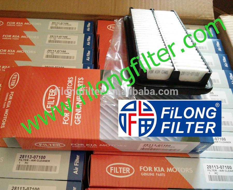 FILONG Manufactory For KIA Air filter 28113-07100 C2617 LX2865 AP182/7 E687L
