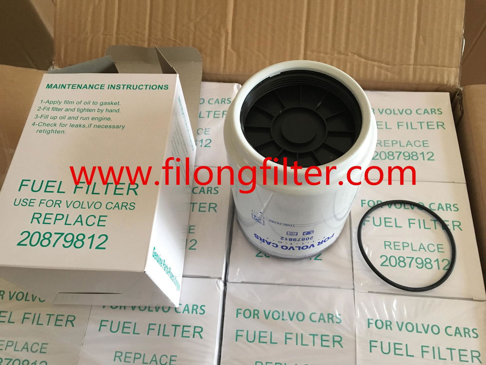 FILONG Manufactory Supplier For VOLVO Fuel filter 20879812,21088101,20745605,21380488,	504272431,42549295,504086268  0004771602,A0004771602   WK1070X,KC374D,20879812, WK1070X,KC374D  	H7091WK10,H7091WK30  WK11001x KC374,KC374D,KC429,KC429D  ST6101   RENAULT TRUCKS	7421380483 RENAULT TRUCKS	7420745605 RENAULT TRUCKS	7420998349 VOLVO	20879812 VOLVO	20745605 VOLVO	21380488 Art Number BALDWIN	BF1387-O DELPHI	HDF304 DT	2.12268 FLEETGUARD	FS19920 HENGST FILTER	H328WK KNECHT	KC429D LUBERFINER	LFF3358 MAHLE FILTER KC429D