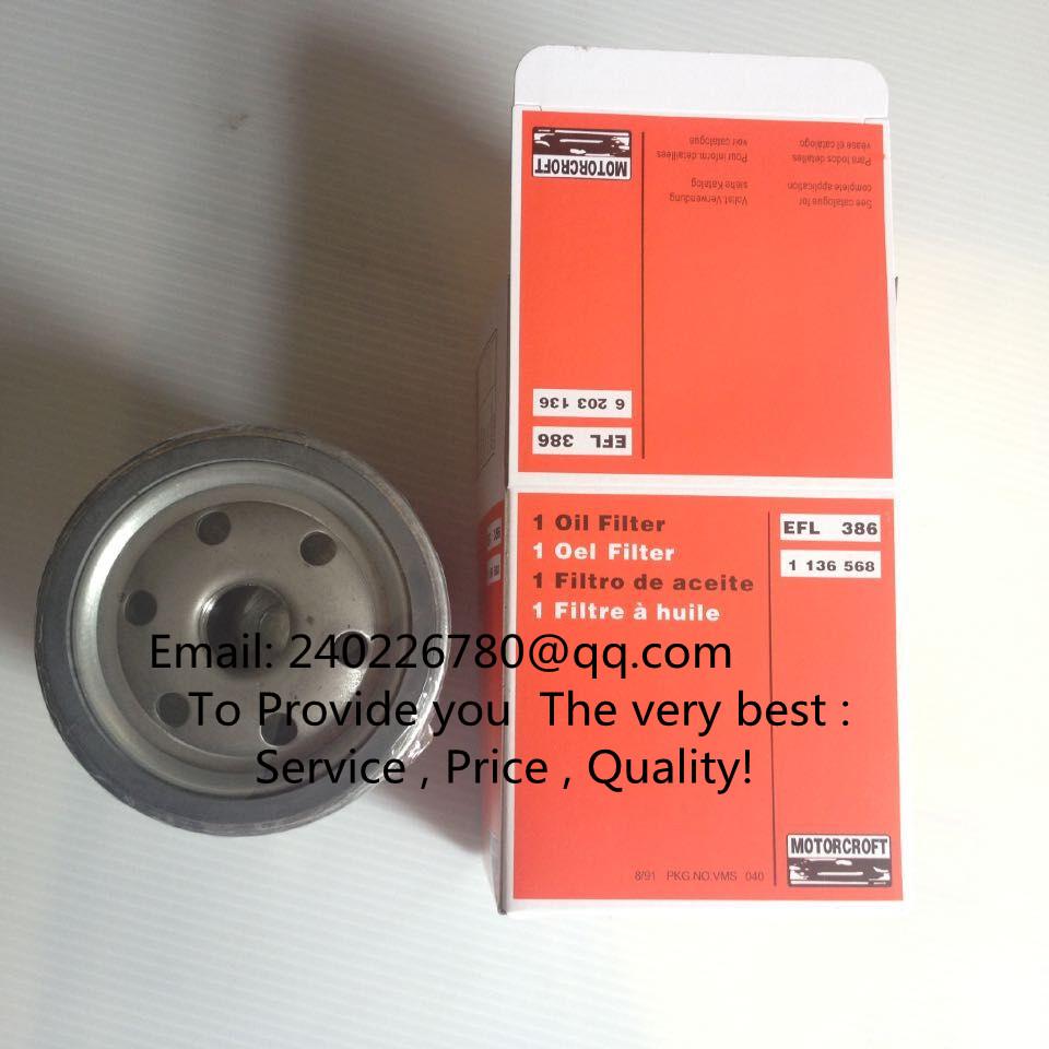 MOTORCROFT Oil Filter EFL386 1136568 W920/32  914F6714AA OC232 1059924  1148703 CITROEN	1109H4 FORD	1059924, 1136568, 1148703, 1207066, 1231233, 1322152, 1641187, 2M5Q6714AC, 4M5Q6714BA, 5022955, 6119196, 6184942, 6184947, 6203126, 6915969, 844F6714A1A, 914F6714A, 914F6714AA, 914F9714AA GENERAL MOTORS	93156291 PEUGEOT	1109H4  Reference Number: ACDelco	XX4097E, X89 ALCO FILTER	SP938 BALDWIN	B7001 BOSCH	0451103252, 0451203125, F026408745, O745 CHAMPION	E103 COMLINE	EOF021 COOPERS	Z789, Z789A CoopersFiaam	FT5053, FT5053A CLEAN	DO879 CROSLAND	2051, 2121 DELPHI	FX0072 DONALDSON	P550357 FILTRON	OP543 FILONG	FO5002 FLEETGUARD	LF3404 FRAM	PH4553, PH4553A HENGST FILTER	H10W10, H17W11 JS FILTER	C0035 KNECHT	OC208, OC232 MAGNETI MARELLI	152071758765, 71758765 MAHLE FILTER	OC208, OC232 MANN-FILTER	W920/32, W940/16 MECAFILTER	ELH4161 MULLER FILTER	FO531 P.B.R.	BC1190, BC1269, BC1337 PURFLUX	LS785A PUROLATOR	L37230 SCT Germany	SM119 SOFIMA	S3280R, S9330R STARLINE	SFOF0021 TECAFILTRES	134 TECNOCAR	R259, R339, R531 TEHO	4151, 4308 UFI	2322600, 2328000 UNICO FILTER	LI99532 UNIPART	GFE297 WIX FILTERS	WL7089 