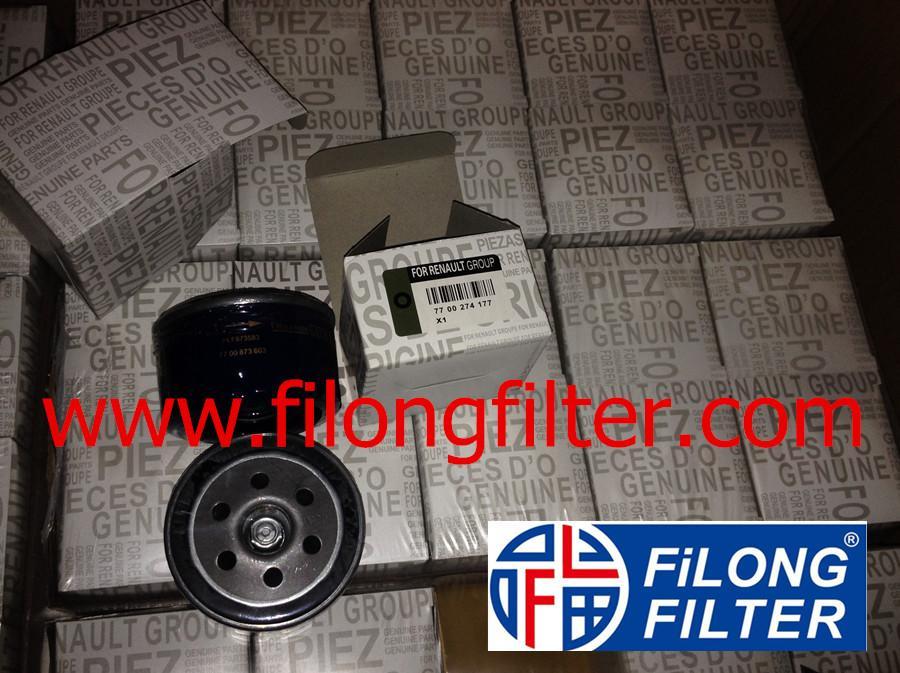 Hot sale original quality RENAULT oil filter 7700274177 Z-shape paper