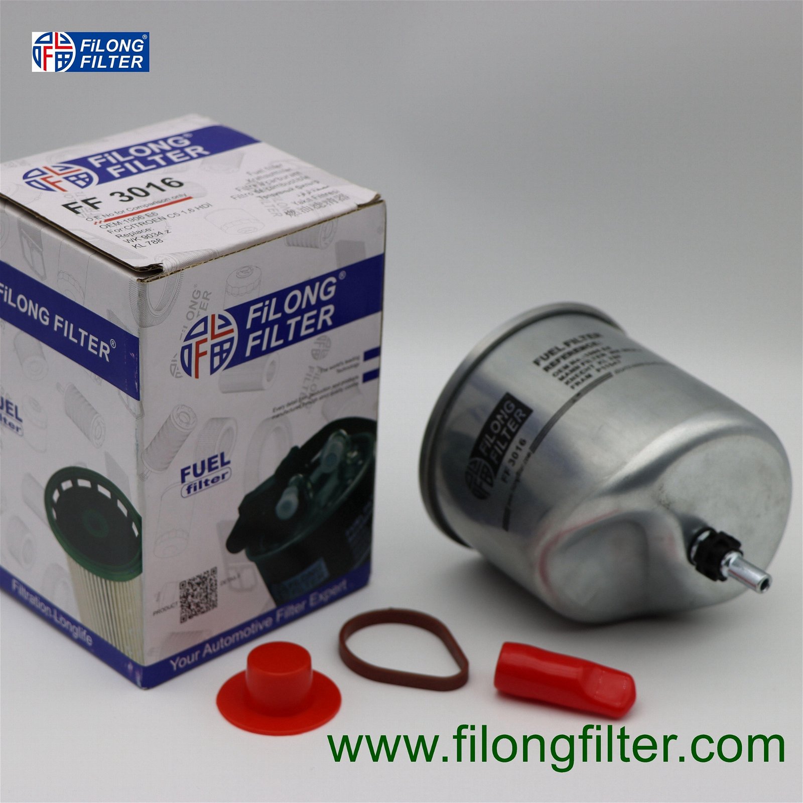 FILONG  fuel filter Supplier &Manufacturer for  FPEUGEOT  CITROËN  1906E6, WK9034z,P11047 1906E6, 9809721080,1906.E6  ,CITROËN	1906E6, 9809721080,1906.E6 FIAT	9672320980 PEUGEOT	1611659480, 190197, 1906E6 TOYOTA	SU001A0684, SU001A2898  ALCO FILTER	SP1406 CLEAN FILTER	DN2715 COMLINE	EFF246 CoopersFiaam	FP5938 DELPHI	HDF625 FILONG	FF3016 FRAM	P11047 HENGST FILTER	H350WK JS ASAKASHI	FS0099 KNECHT	KL788 MAHLE FILTER	KL788, KL944 MANN-FILTER	WK9034z MECAFILTER	ELG5406 MULLER FILTER	FN292 PURFLUX	CS762 SCT Germany	ST6507 TECNOCAR	RN507 UFI	2412700 UNIPART	GFE5555