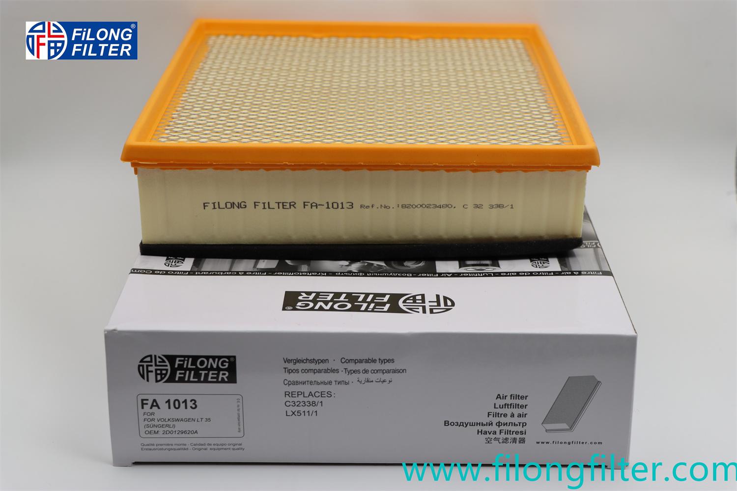 FILONG AIR FILTER FOR MERCEDES-BENZ 0030948304, 6900947004 VOLKSWAGEN   2D0129620A, 2D0129620B Reference Number: ACDelco PC2579E  BOSCH 1457433703  CLEAN FILTER MA1366  CHAMPION U692  COMLINE EAF259, EAF260  CoopersFiaam PA7234  DELPHI AF0368  FILTRON AP157/1  FILONG FA1013  FLEETGUARD AF25319  FRAM CA5777  HENGST FILTER E240L01  JS FILTER A0063  KNECHT LX513, LX513/1  MAHLE FILTER LX513, LX513/1  MANN-FILTER C32338/1  MECAFILTER FA2219  MULLER FILTER PA470  PURFLUX A342  PUROLATOR A47701  SCT Germany SB549  SOFIMA S3082A  TECNOCAR A470  UFI 3008200  UNIPART GFE2476  WIX FILTERS WA6343 