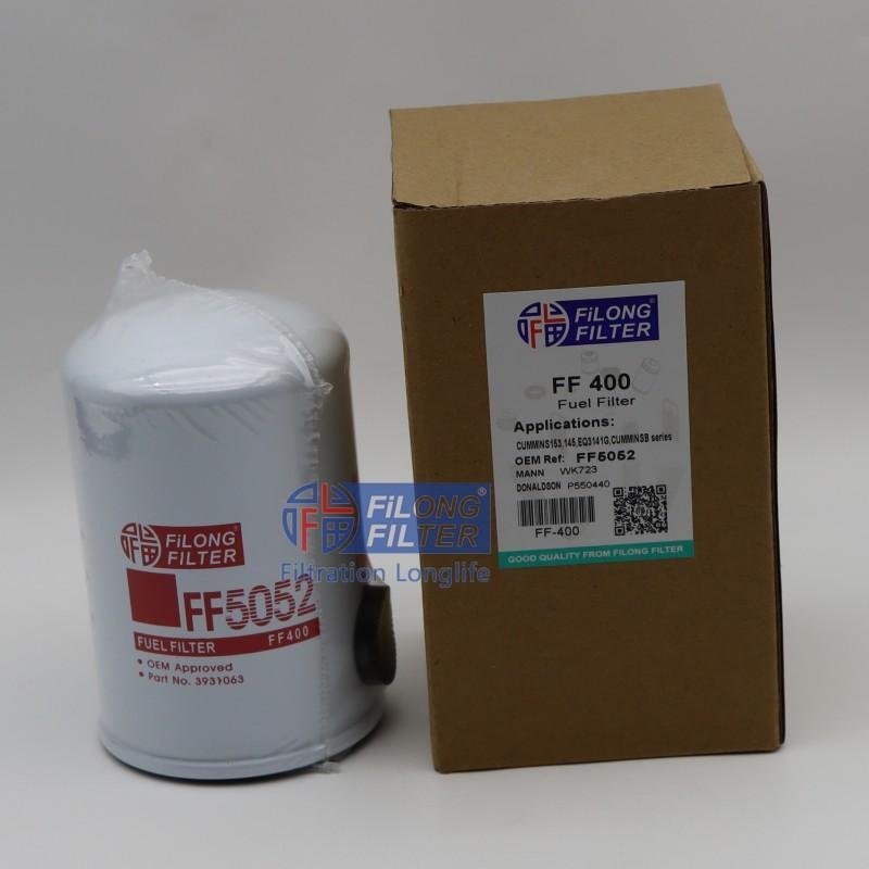 China Manufacturer Spin-on Fuel Filter FF5052 BF782 FF42000 H60WK01 WK719/6 00MU5380 02910155A 901624 1908312 6106753 for Cummins