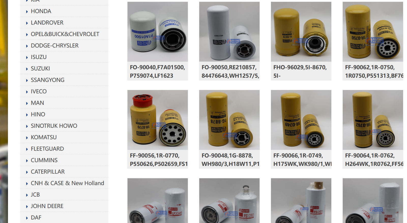 FILONG Manufactory Supplier For IVECO Truck Oil filter 2992544 504026056   3