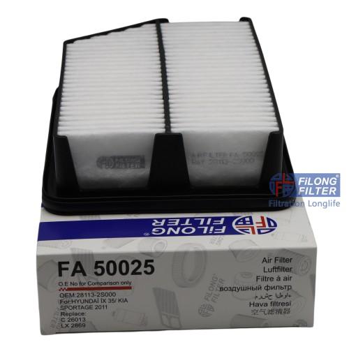 FILONG AIR FILTER 28113-2S000, 281132S000, 28113-A0100 28113-3Z100 FOR HYUNDAI TUCSON, i40, I40 ii/ KIA SPORTAGE  ,Reference Number: ALCO FILTER	MD8508 BOSCH	F026400228 CLEAN FILTER	MA3193 COMLINE	EAF780 CoopersFiaam	PA7698 FILTRON	AP107/8 FILONG	FA50025 FRAM	CA10889 HENGST FILTER	E1088L KNECHT/MAHLE	LX2869 MANN-FILTER	C26013 MECAFILTER	ELP9364 MULLER FILTER	PA3532 PURFLUX	A1452 SCT Germany	SB2291 WIX FILTERS	WA9710