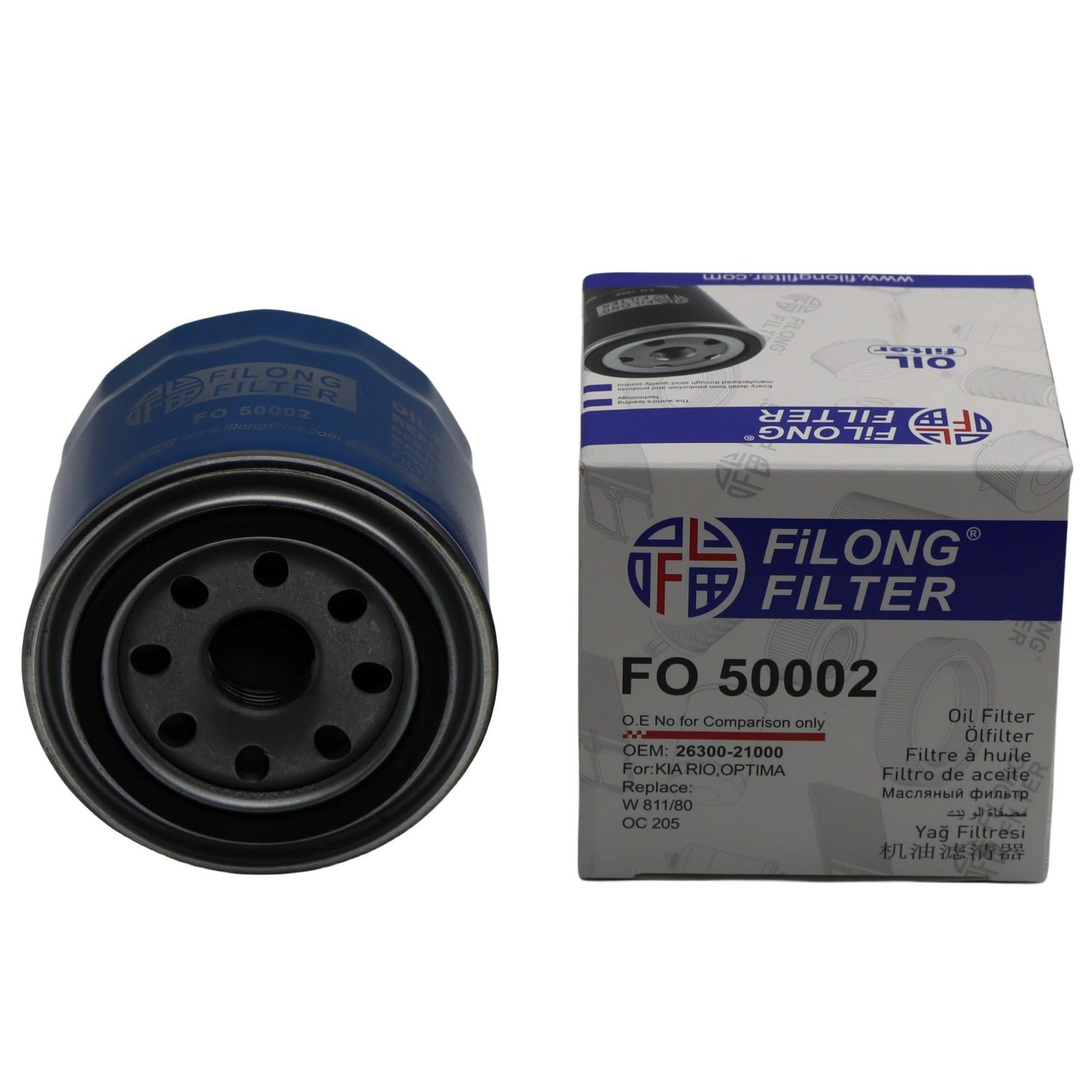 USE for KIA Cerato Sportage CARS oil filter 26300-21000 For Korean cars W811/80  2