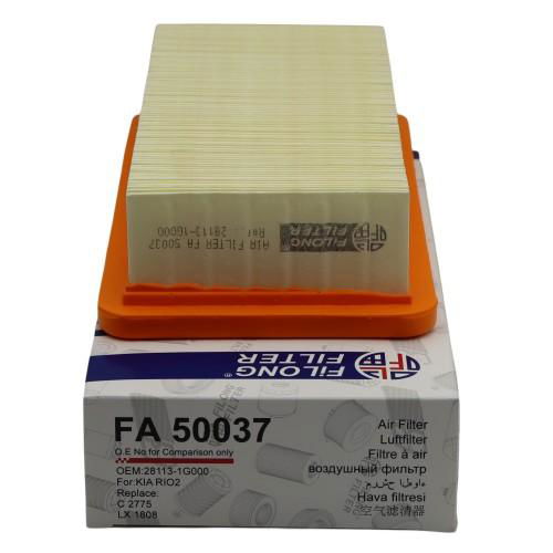 FILONG manufacturer Air filter 281131G000, 281131G100, 28113-1G000, 28113-1G100 C2775 LX1808 use for KIA RIO CARS FA-50037,  OEM Number: HYUNDAI	281131G000, 281131G100, 28113-1G000, 28113-1G100, 28113-16000 KIA	281131G000 Reference Number: AC DELCO	ACA165 ALCO FILTER	MD8194 BALDWIN	PA4363 BOSCH	F026400048, S0048 CHAMP	AF4003 CLEAN FILTER	MA3240 CHAMPION	U873 COMLINE	CKI12261 CoopersFiaam	PA7654 FILTRON	AP108/6 FILONG FILTER	FA50037 FRAM	CA10088 JS ASAKASHI	A9608 KNECHT/MAHLE	LX1808 MANN-FILTER	C2775 MECAFILTER	ELP9275 PUROLATOR	A25647 RYCO	A1587 SAKURA	A-2843 SCT Germany	SB2292 SOFIMA	S3386A TECNOCAR	A2313 UFI	3038600 UNIPART	GFE4184 VIC	A-023 WIX	49069