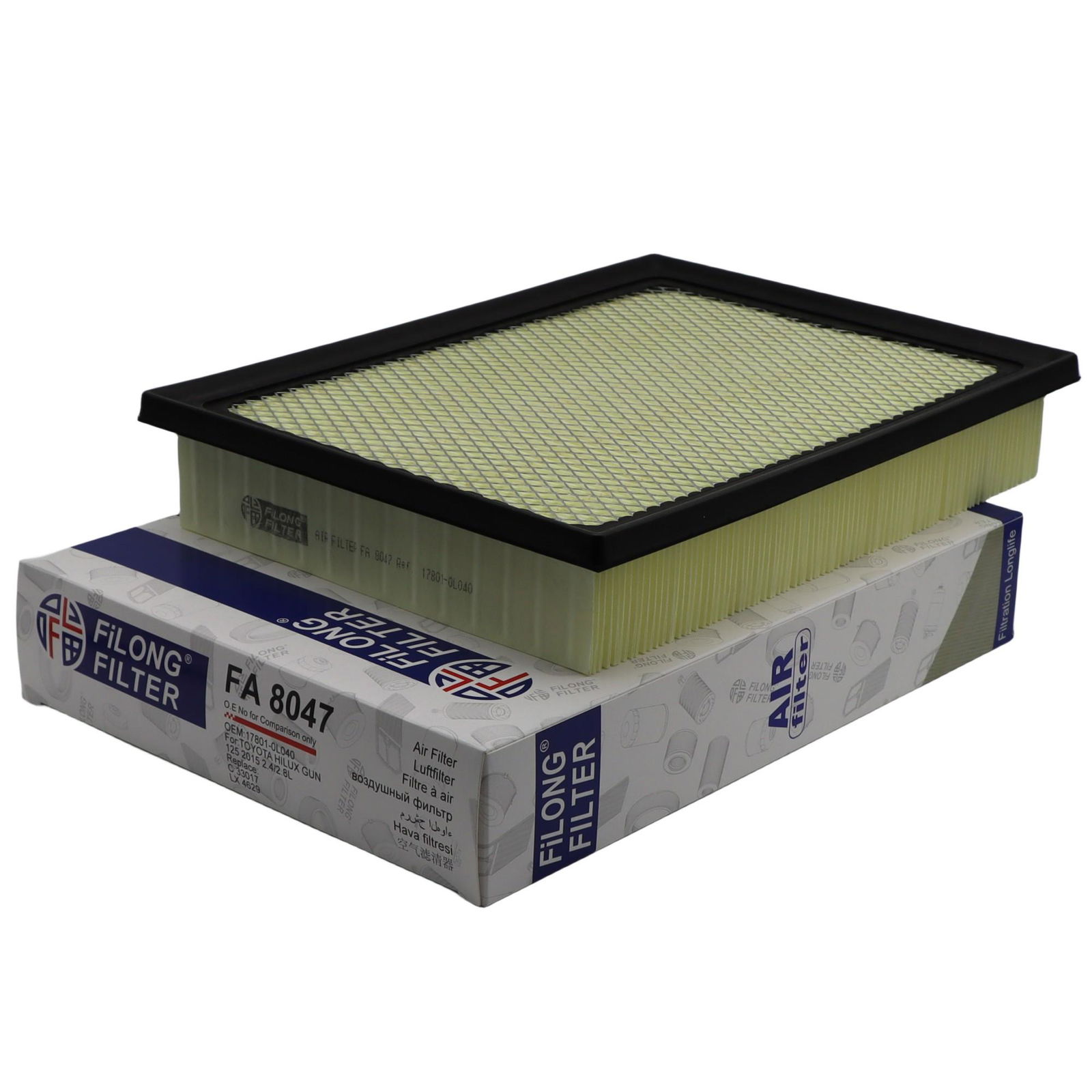 FOR TOYOTA HILUX AIR FILTER 17801-0L040,17801-0L050,17801-OL040 17801OL040 C32011 