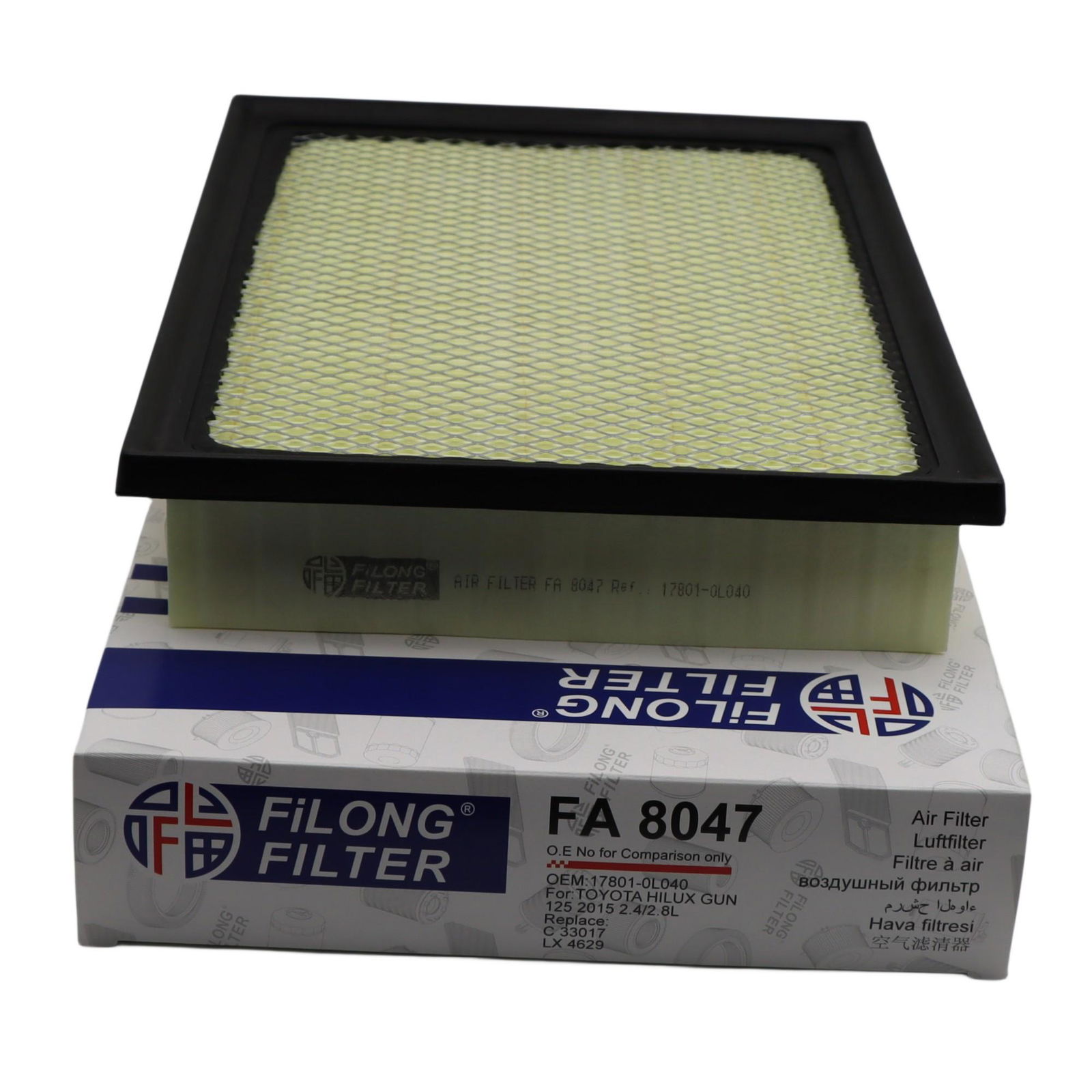 FOR TOYOTA HILUX AIR FILTER 17801-0L040,17801-0L050,17801-OL040 17801OL040 C32011 