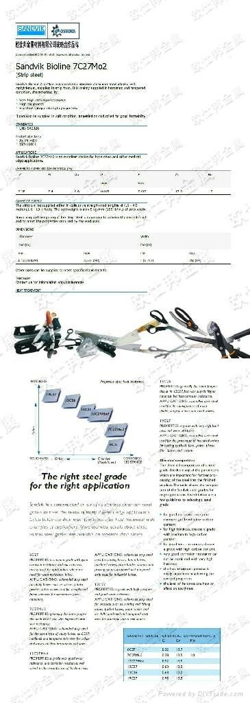 Authentic Sandvik7C27MO2spring steel stainless steel 7C27MO2 5