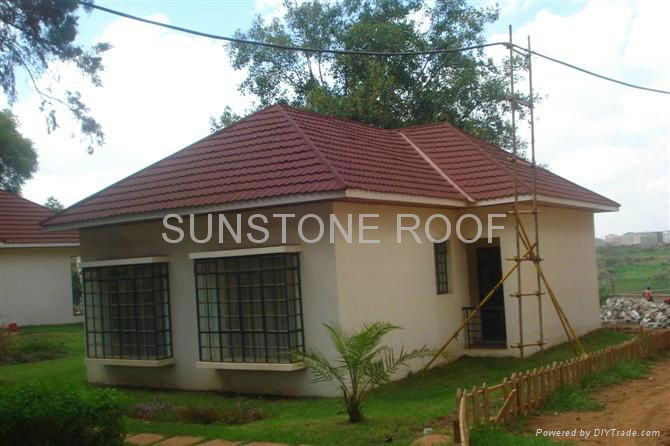 Stone coated steel roofing material