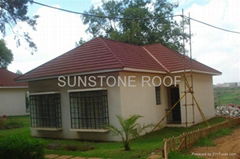 Stone coated steel roofing material