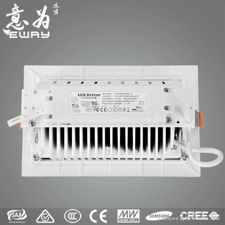 Private Mould 40W led rectangular downlight/Samsung chips plus Tridonic driver 2