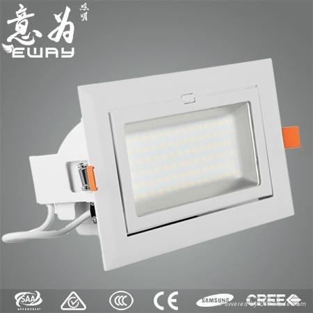 Private Mould 40W led rectangular downlight/Samsung chips plus Tridonic driver 3