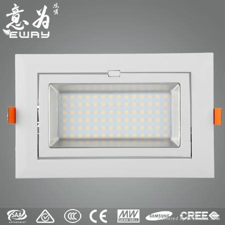 Private Mould 40W led rectangular downlight/Samsung chips plus Tridonic driver 4