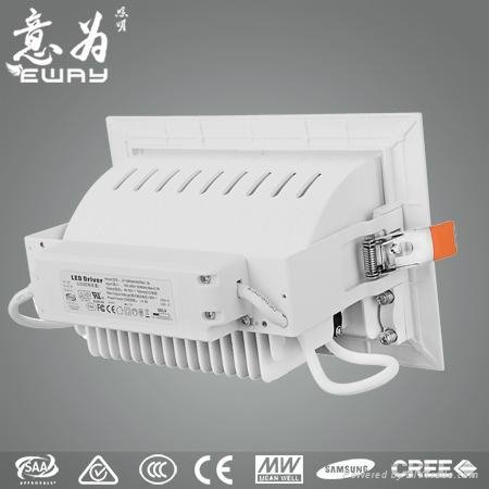 Private Mould 40W led rectangular downlight/Samsung chips plus Tridonic driver 5