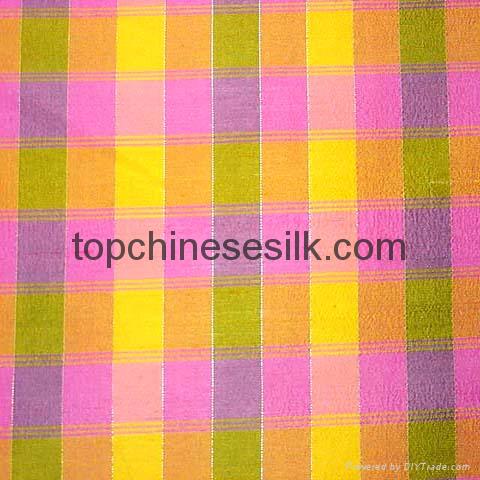 yarn-dyed silk fabric checks 2