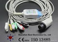 AAMI 6Pin ECG 3 Lead Cable and Leadwires IEC Clip 4