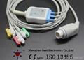 Compatible with Philips MP 20 MP 30 ECG Cable 3 lead and leadwires IEC Snap