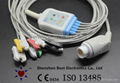 Compatible with Philips MP 20 MP 30 ECG Cable 3 lead and leadwires IEC Snap 2